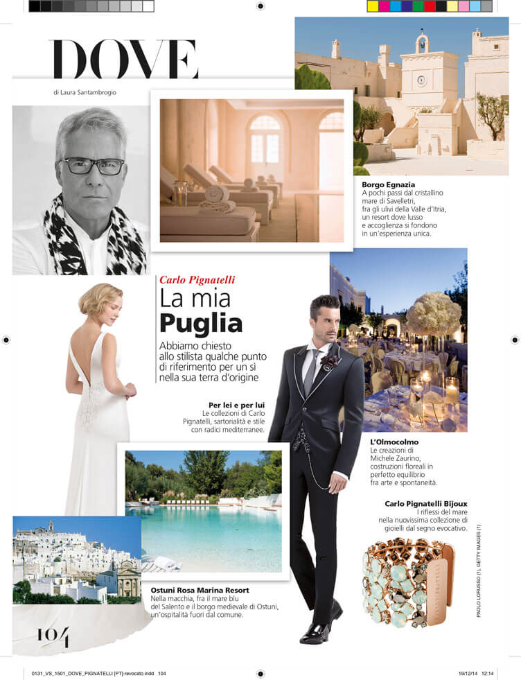 Pubblicazione sulla rivista Vogue sposa